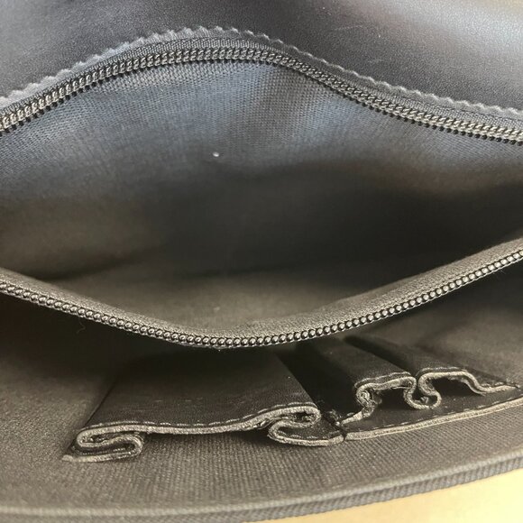 Salvatore Ferragamo Black Nylon Clutch Bag w/ Wristlet Strap - Preowned - Picture 12 of 14